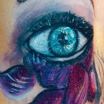 body painting occhio azzurro